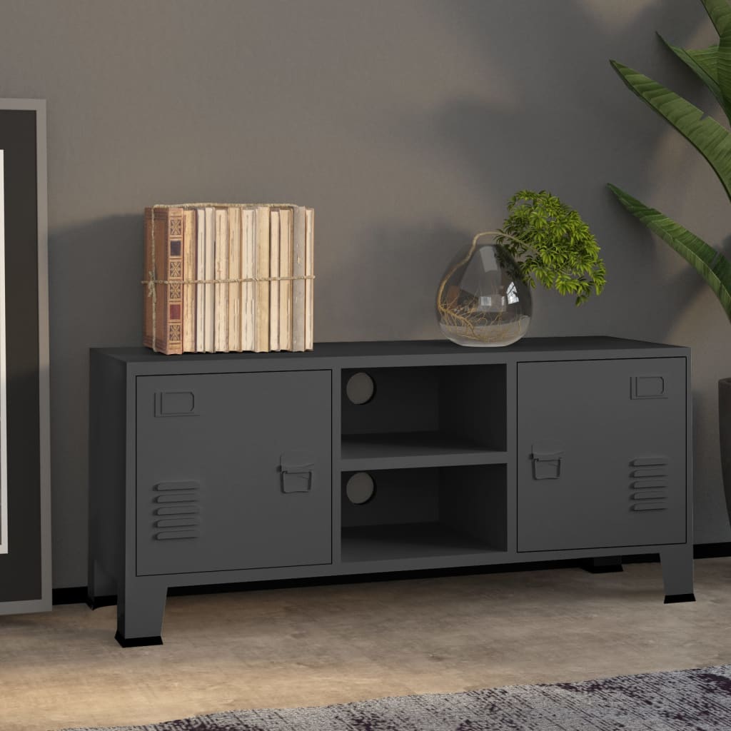 Tv-Meubel Industrieel 105X35X42 Cm Metaal Kleurig